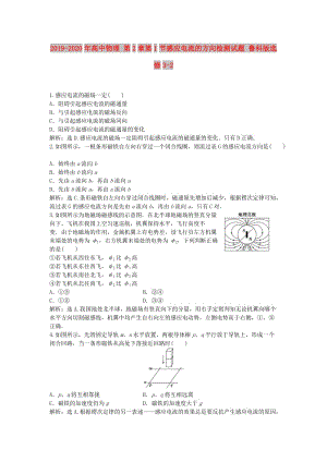 2019-2020年高中物理 第2章第1節(jié)感應(yīng)電流的方向檢測試題 魯科版選修3-2.doc