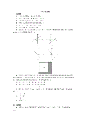 朝陽區(qū)初三上《一元二次方程》期中復(fù)習(xí)復(fù)習(xí)檢測題含答案.zip