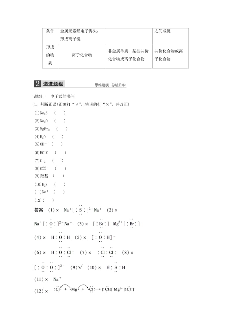 2019-2020年高考化学一轮复习 第五章 第3讲 化学键.doc_第3页