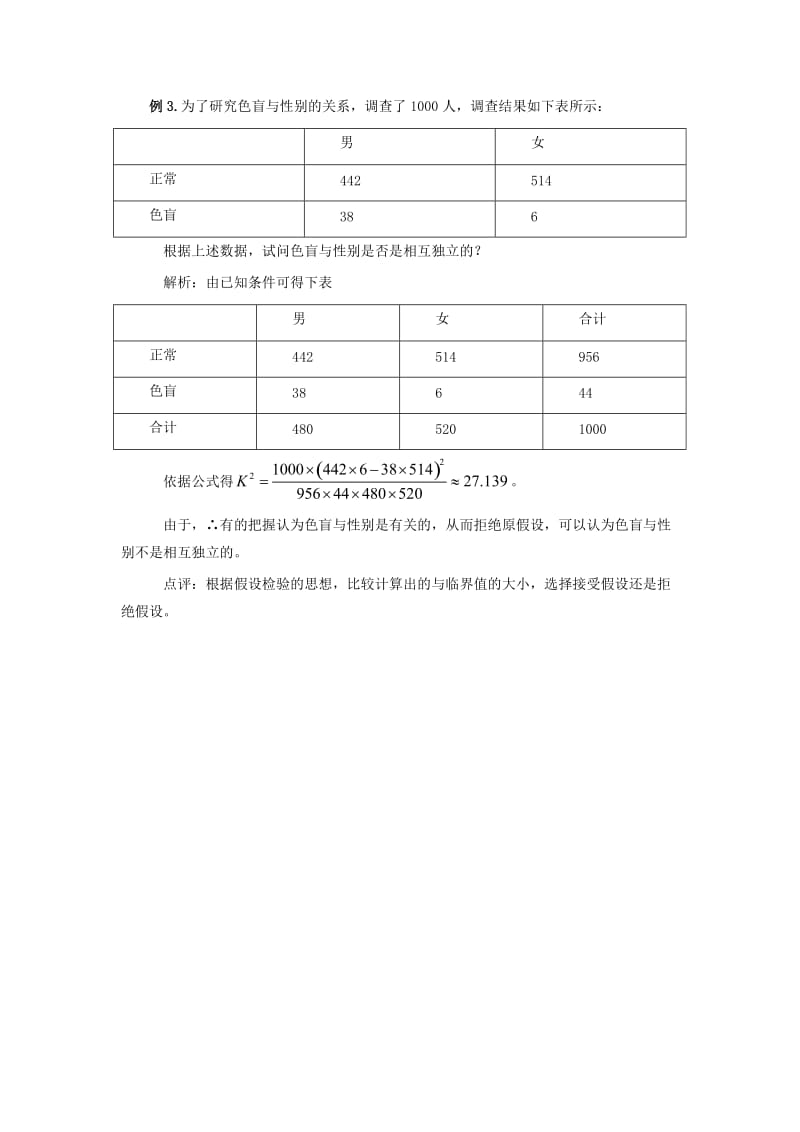 2019-2020年高中数学 拓展资料 生活中的独立性检验 北师大版选修2-3.doc_第2页