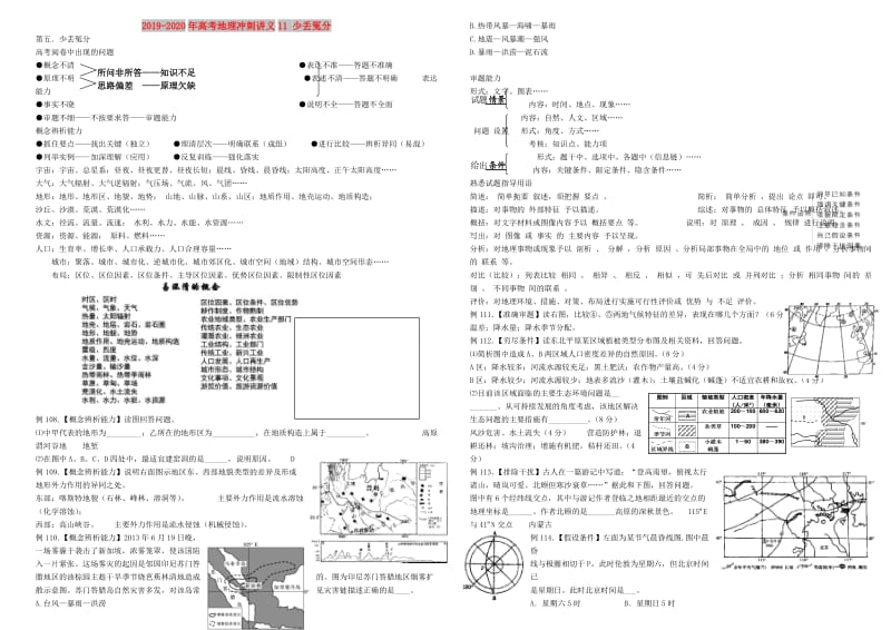 2019-2020年高考地理冲刺讲义11 少丢冤分.doc_第1页