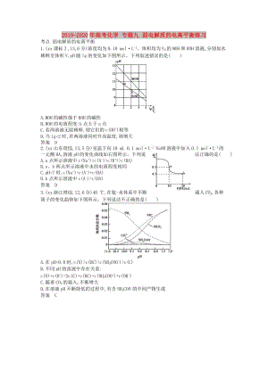 2019-2020年高考化學(xué) 專題九 弱電解質(zhì)的電離平衡練習(xí).doc