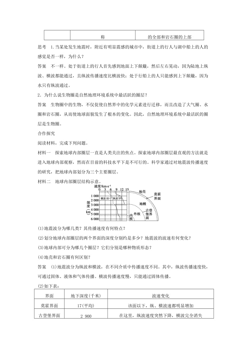 2019-2020年高中地理 第一章 第四节 地球的圈层结构课时作业 新人教版必修1.doc_第2页