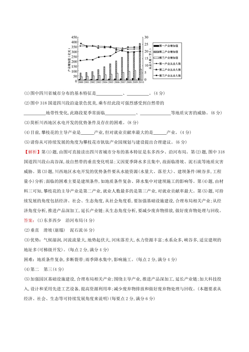 2019-2020年高考地理二轮复习 非选择题56分练1.doc_第3页