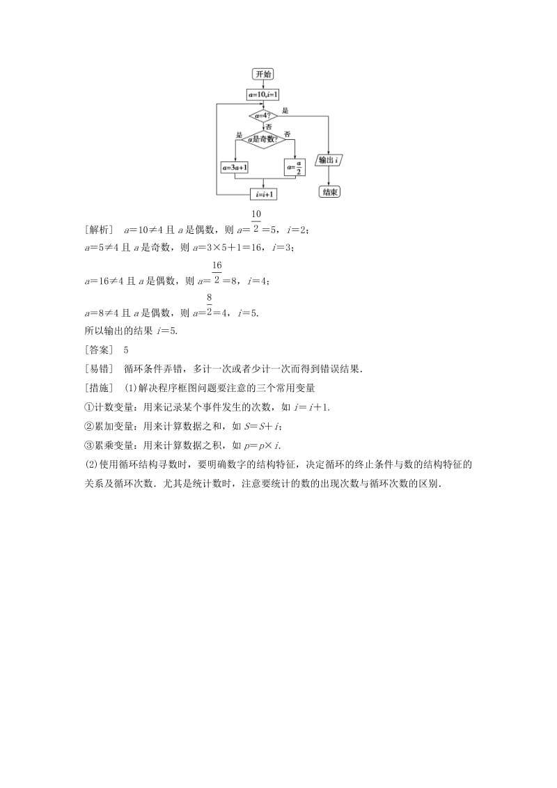 2019-2020年高考数学复习 专题04 算法与程序框图 算法与程序框图易错点.doc_第2页