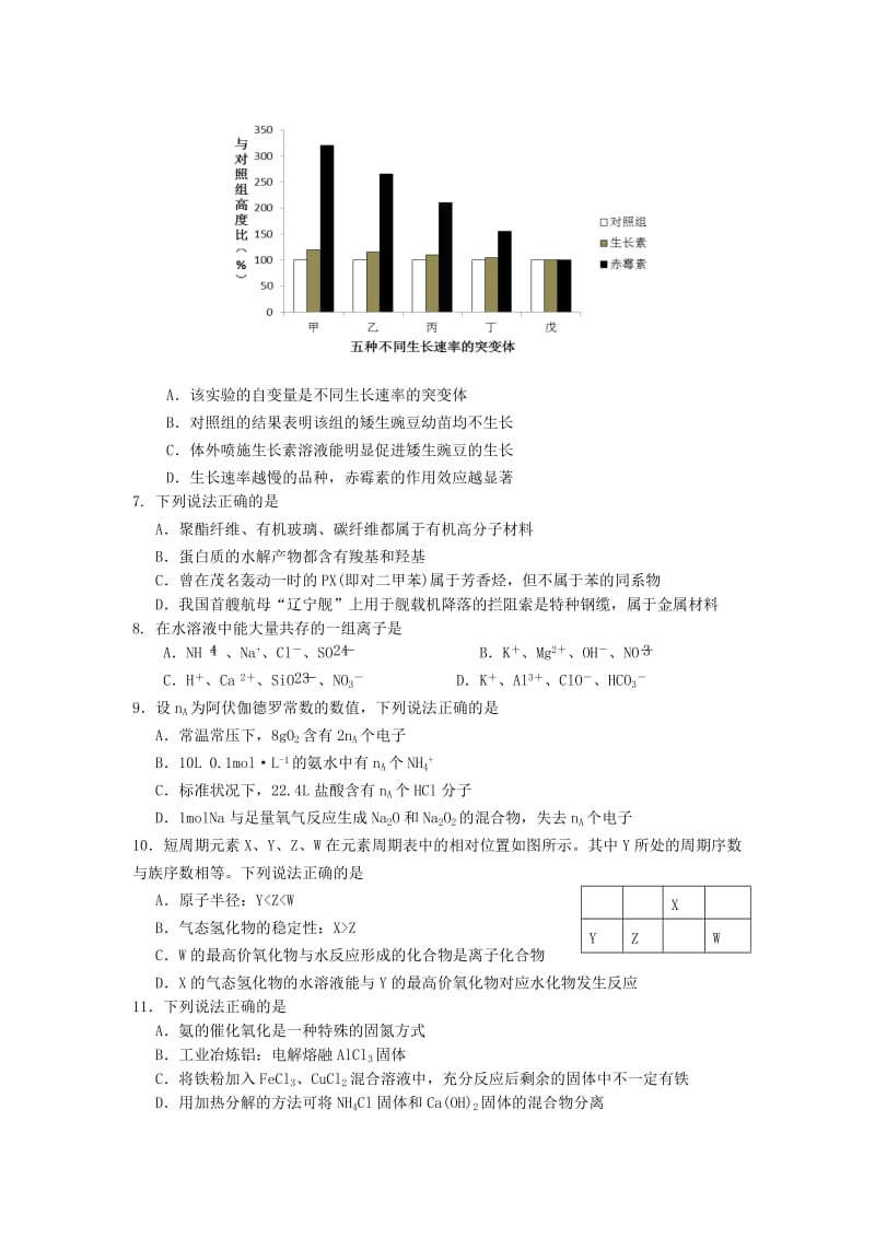 2019-2020年高三七校联考理综 含答案.doc_第2页