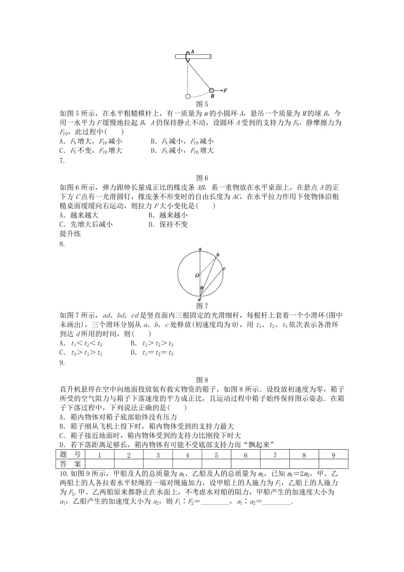 2019-2020年高中物理 第四章 第7节 习题课课时作业 新人教版必修1.doc_第2页