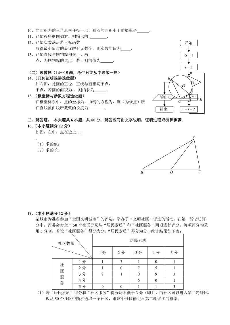 2019-2020年高三调研测试卷数学理.doc_第2页