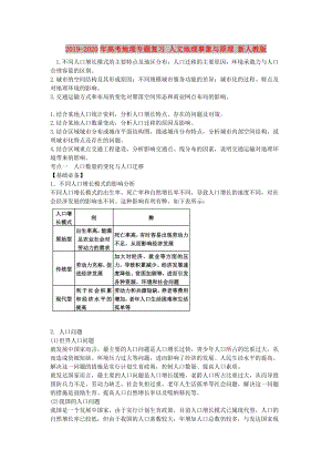 2019-2020年高考地理專題復(fù)習(xí) 人文地理事象與原理 新人教版.doc