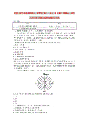 2019-2020年高考地理大一輪復(fù)習(xí) 第十一單元 第1課時(shí) 區(qū)域水土流失及其治理 以黃土高原為例課后訓(xùn)練.doc