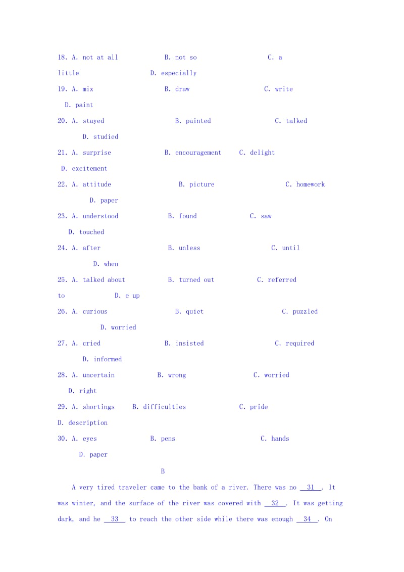 2019-2020年高二下学期英语周练四 含答案.doc_第3页