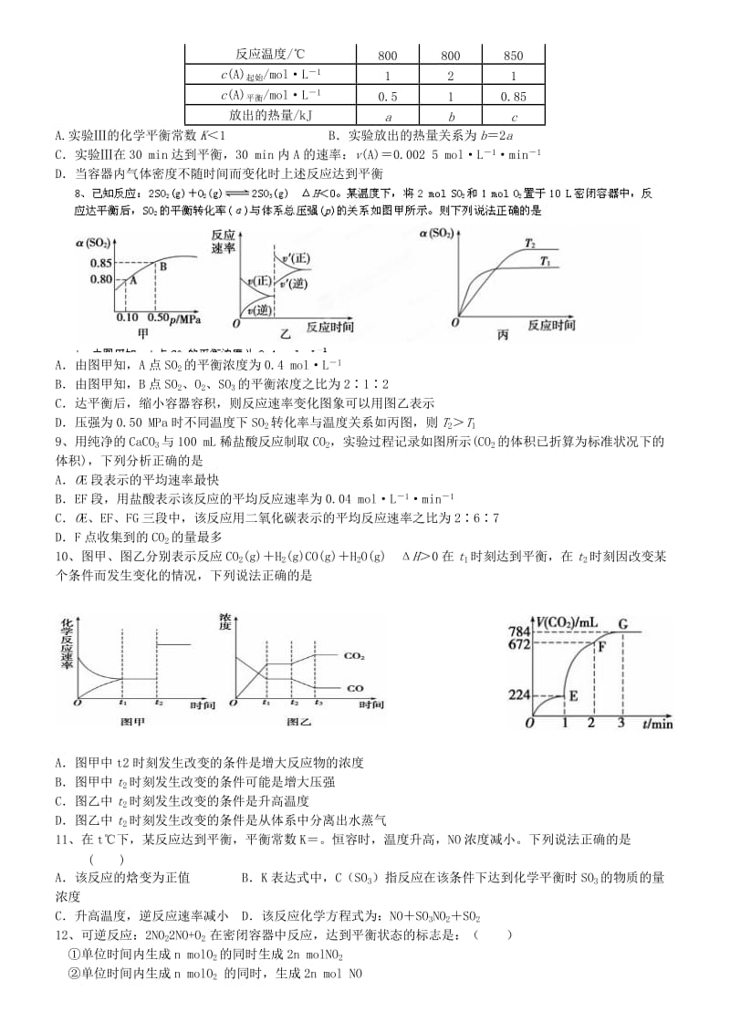 2019-2020年高二化学上学期第五周周练1 新人教版.doc_第2页