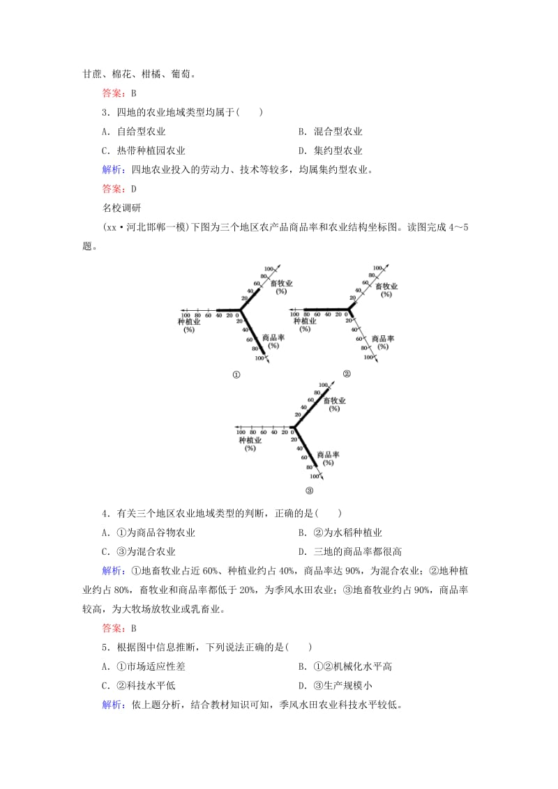 2019-2020年高考地理一轮复习 21.1以种植业为主的农业地域类型课时作业.doc_第2页