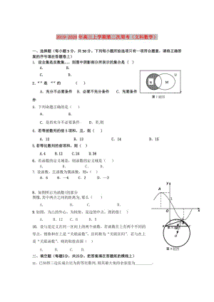 2019-2020年高三上学期第二次周考（文科数学）.doc