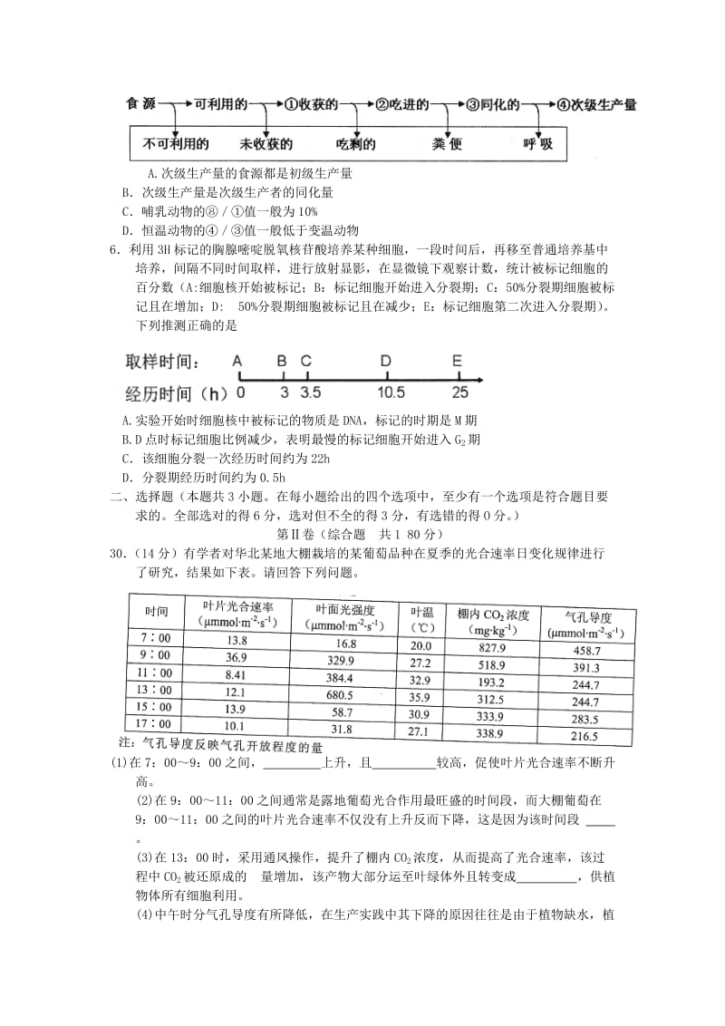 2019-2020年高三生物仿真考试试题.doc_第2页