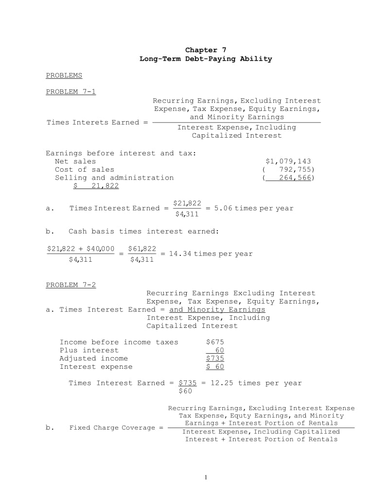 财务报告与分析三友会计名著译丛第07章习题答案.doc_第1页