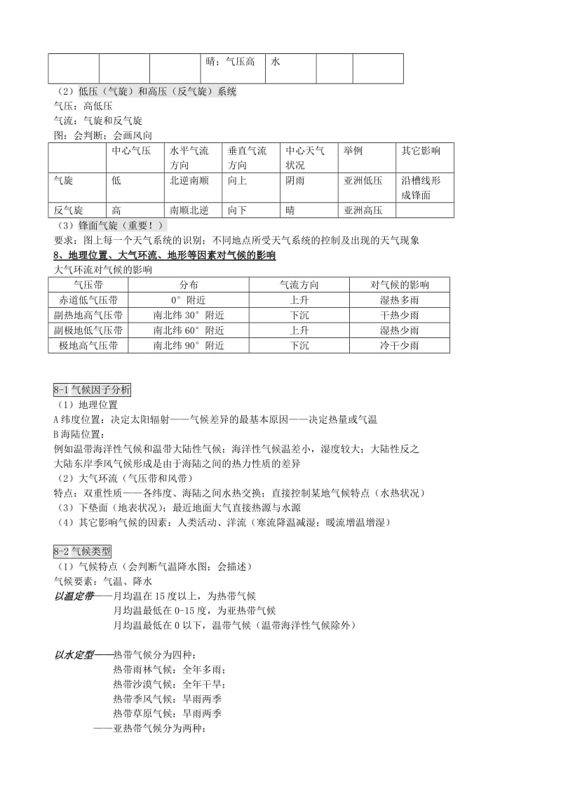 2019-2020年高考地理知识点总结 第二单元 大气2.doc_第3页