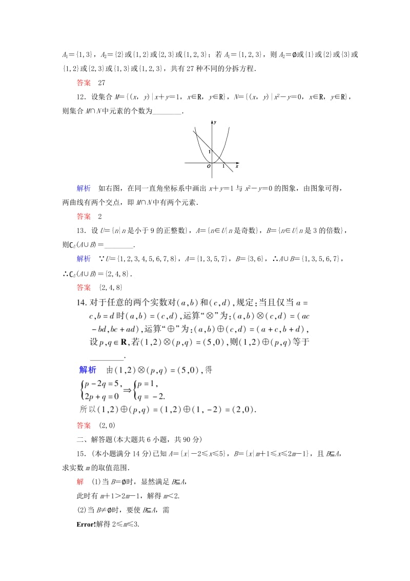 2019-2020年高中数学 第一章 集合章末质量评估 苏教版必修1.doc_第3页