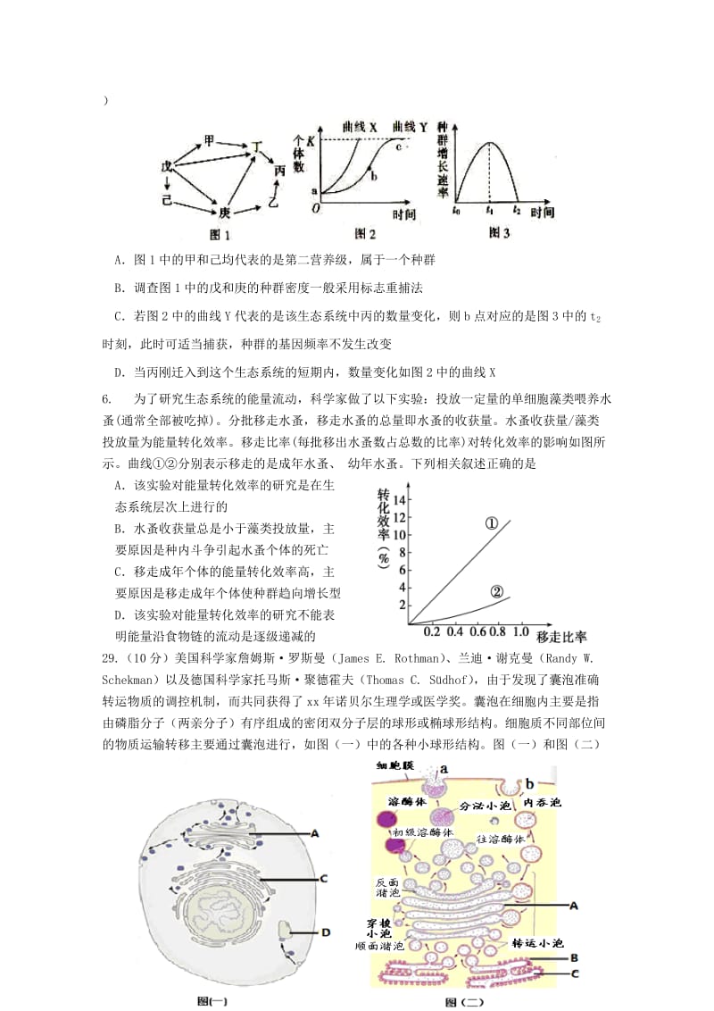 2019-2020年高三生物第一次模拟联考试题.doc_第3页