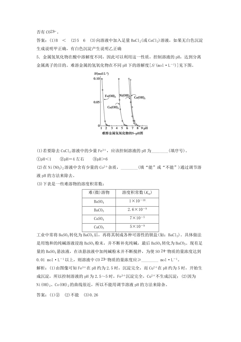 2019-2020年高考化学大一轮复习 第八章 专题集锦训练 鲁科版.doc_第3页