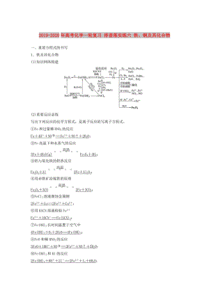 2019-2020年高考化學一輪復習 排查落實練六 鐵、銅及其化合物.doc