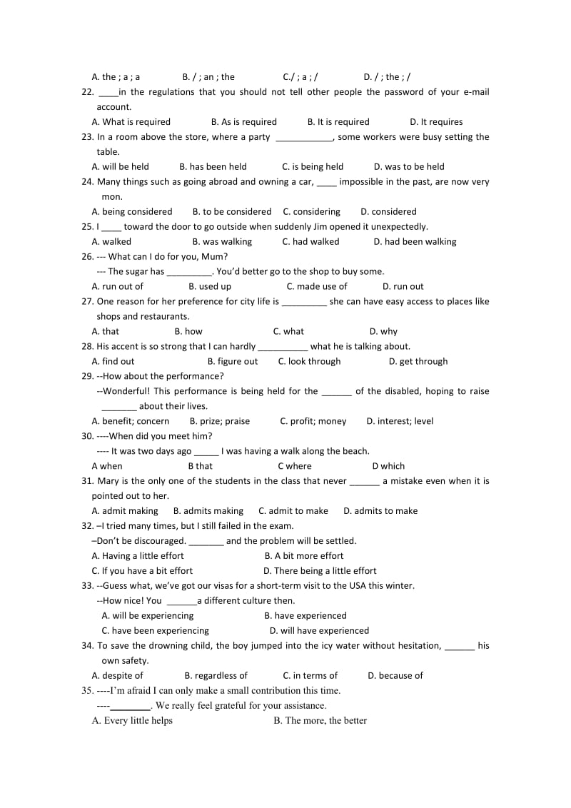 2019-2020年高二上学期期中联考试题英语含答案.doc_第3页