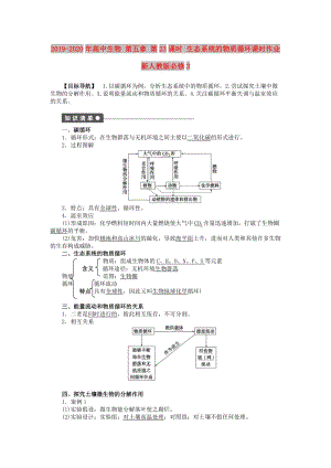 2019-2020年高中生物 第五章 第23課時 生態(tài)系統(tǒng)的物質循環(huán)課時作業(yè) 新人教版必修3.doc