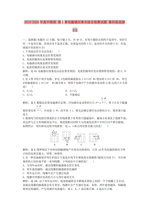 2019-2020年高中物理 第1章電磁感應章末綜合檢測試題 魯科版選修3-2.doc