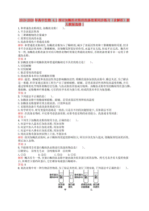 2019-2020年高中生物 4.2探討加酶洗衣粉的洗滌效果同步練習（含解析）新人教版選修1.doc