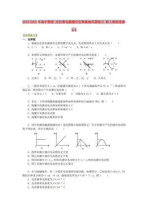 2019-2020年高中物理 法拉第電磁感應(yīng)定律基礎(chǔ)鞏固練習(xí) 新人教版選修4-4.doc