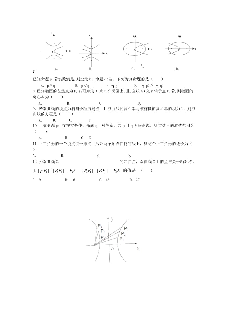 2019-2020年高二数学上学期9月月考试卷 文.doc_第2页