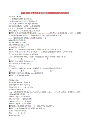 2019-2020年高考數(shù)學(xué) 3.3 三角函數(shù)的圖象與性質(zhì)練習(xí).doc