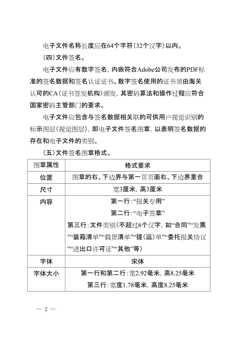 报关单证电子转换或扫描文件格式标准（2019版）_第2页