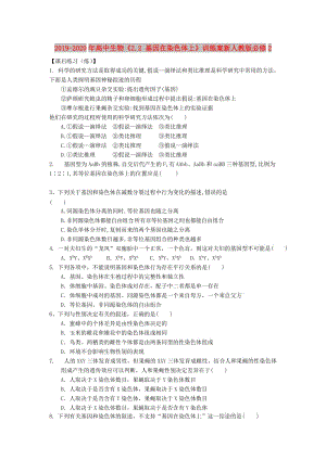 2019-2020年高中生物《2.2 基因在染色體上》訓(xùn)練案新人教版必修2.doc