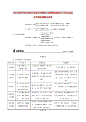 2019-2020年高考?xì)v史一輪復(fù)習(xí) 專題十二 經(jīng)濟(jì)結(jié)構(gòu)的變化與資本主義的曲折發(fā)展專題總結(jié)講義.doc