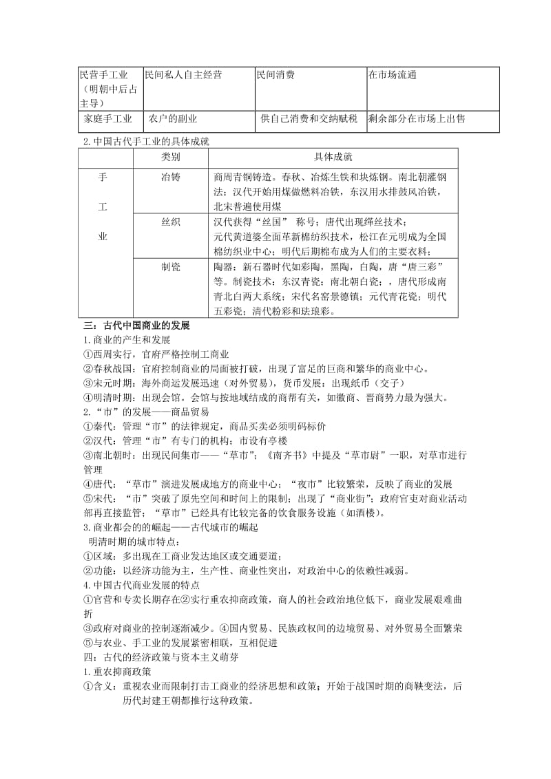 2019-2020年高考历史二轮复习 专题二 古代中国的农耕经济.doc_第2页