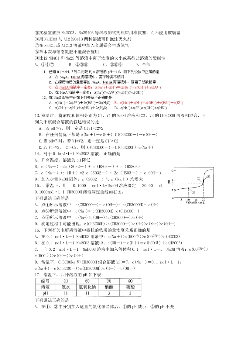 2019-2020年高二化学上学期第五周周练试题3.doc_第2页