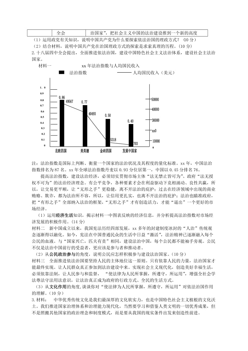 2019-2020年高考政治复习 专题一 依法治国.doc_第2页