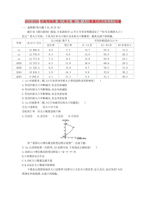 2019-2020年高考地理 第八單元 第一節(jié) 人口數(shù)量的變化與人口容量.DOC