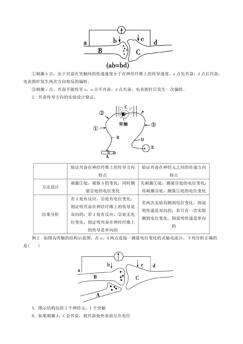 2019-2020年高中生物 第2章 动物生人体生命活动的调节章末知识整合 新人教版必修3.doc_第3页