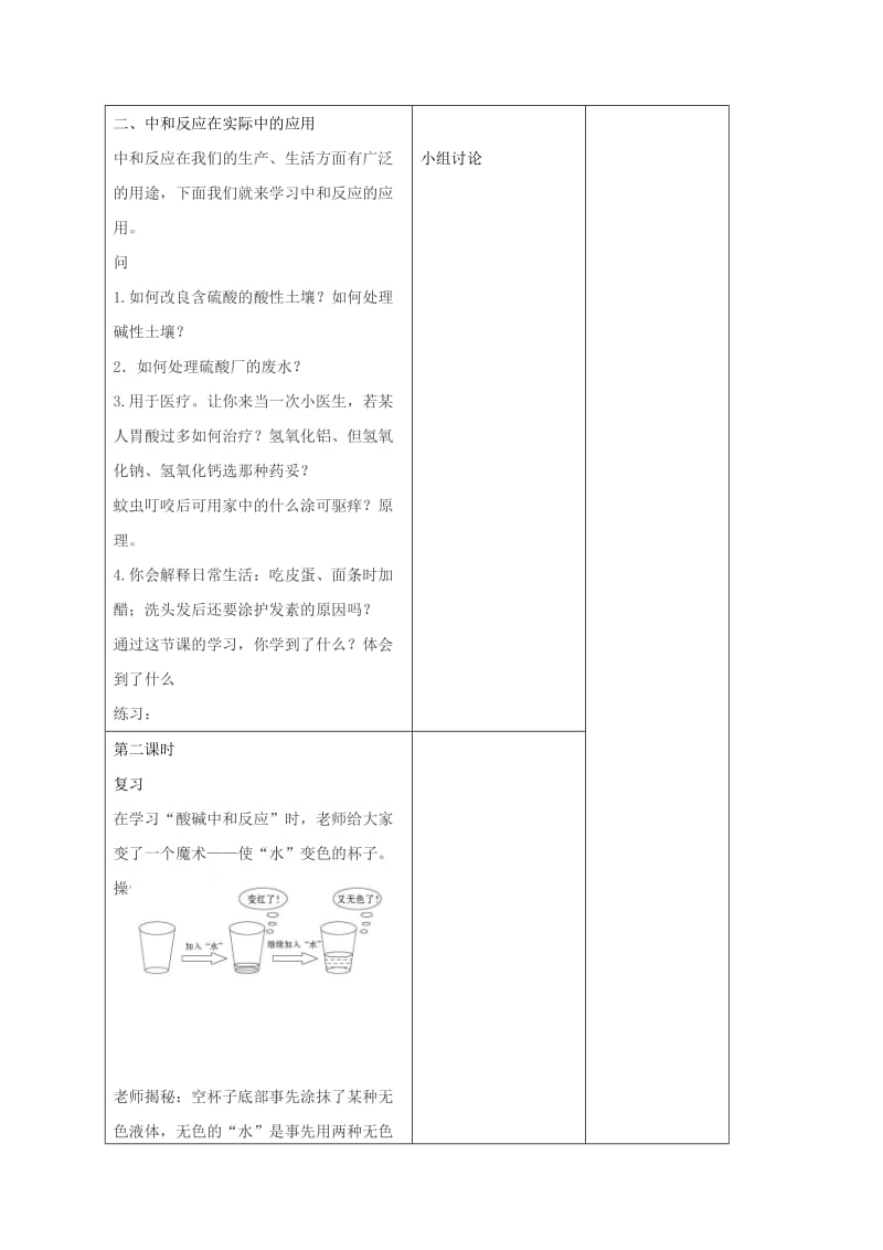 2019-2020年九年级化学下册《10.2 酸和碱的中和反应》教案 （新版）新人教版.doc_第3页