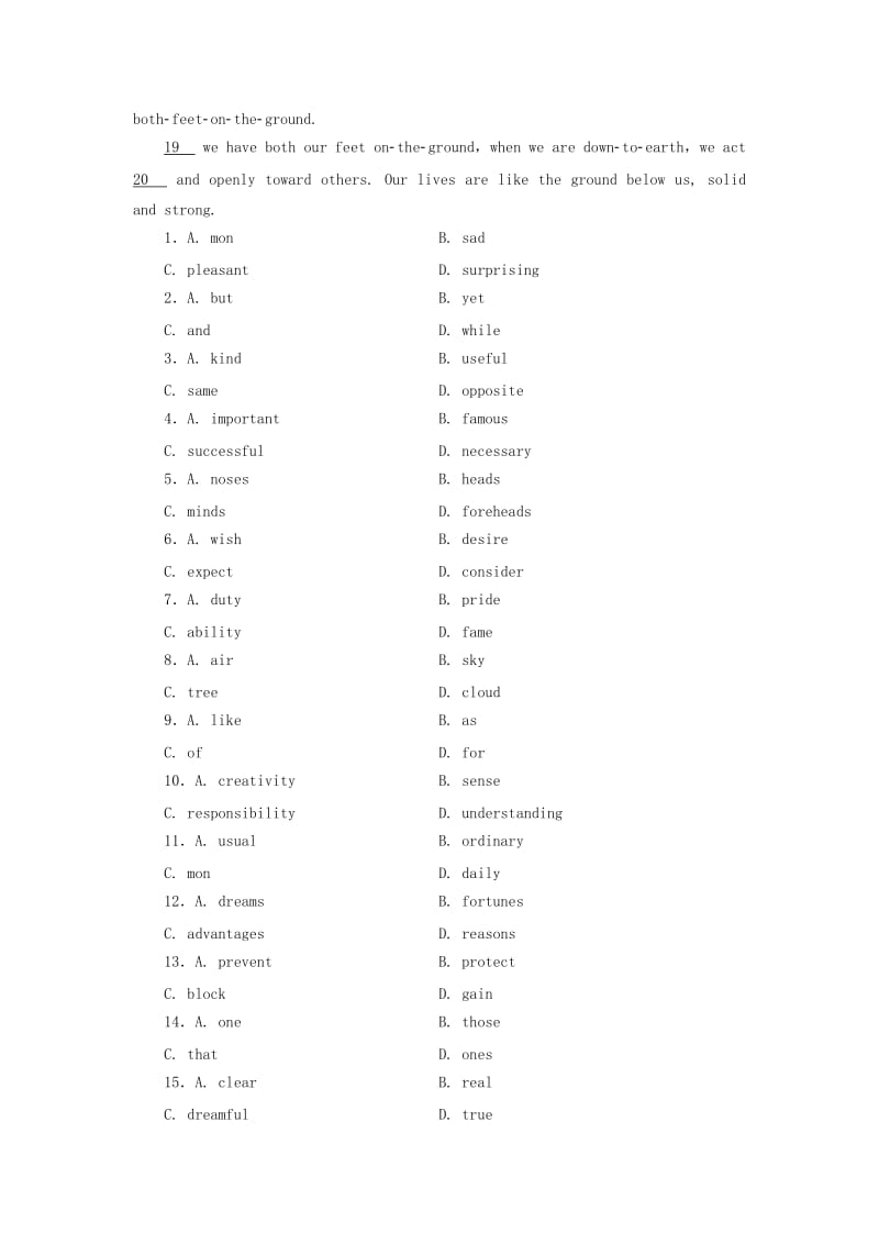 2019-2020年高考英语一轮复习 课时训练42 Module6 The World.doc_第3页