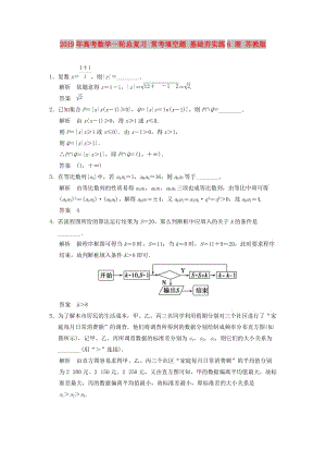 2019年高考數(shù)學(xué)一輪總復(fù)習 ?？继羁疹} 基礎(chǔ)夯實練6 理 蘇教版.doc