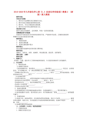 2019-2020年九年級(jí)化學(xué)上冊(cè)《1.3 走進(jìn)化學(xué)實(shí)驗(yàn)室》教案2 （新版）新人教版.doc