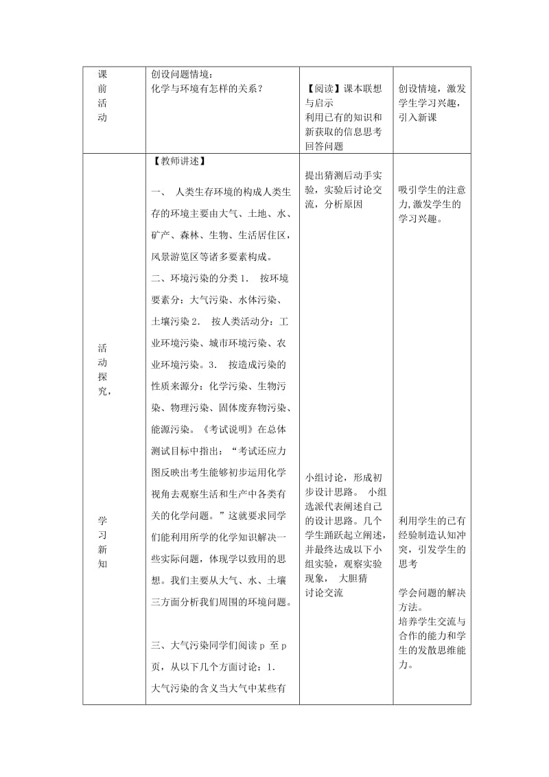 2019-2020年九年级化学全册第六单元化学与社会发展第四节化学与环境保护教案鲁教版五四制.doc_第2页