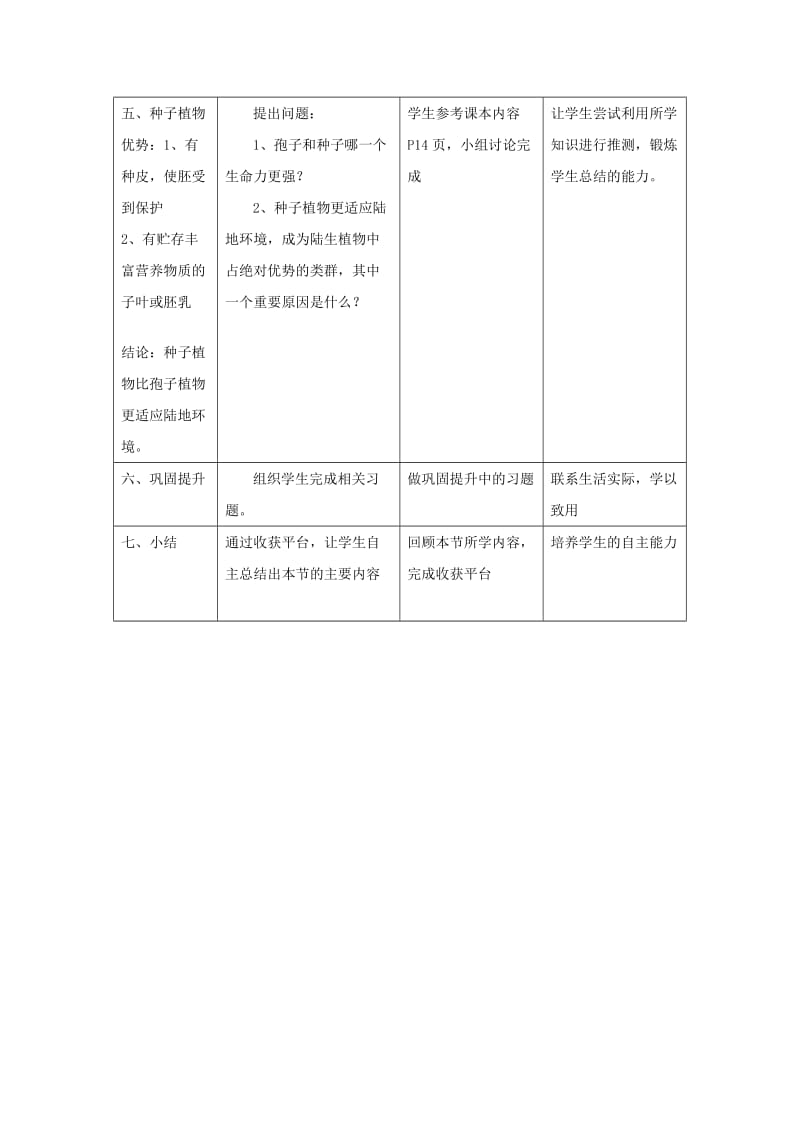 2019-2020年七年级生物上册《种子植物》教案 济南版.doc_第3页