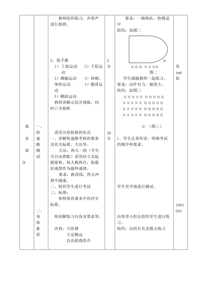 2019-2020年九年级体育 快速跑测试教案 人教新课标版.doc_第3页