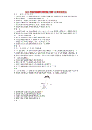 2019年高考真題分類匯編 專題16 生物的進(jìn)化.doc