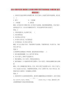 2019年高中化學 第四章 小專題大智慧 常見氣體的制備 專題專練 新人教版必修1.doc