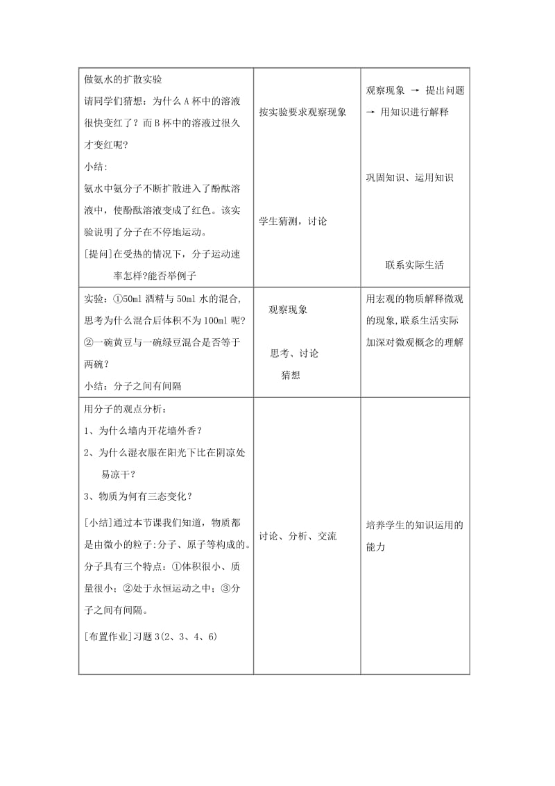 2019-2020年九年级化学上册 第三单元 物质构成的奥秘 课题1 分子和原子名师教案1 人教新课标版.doc_第3页